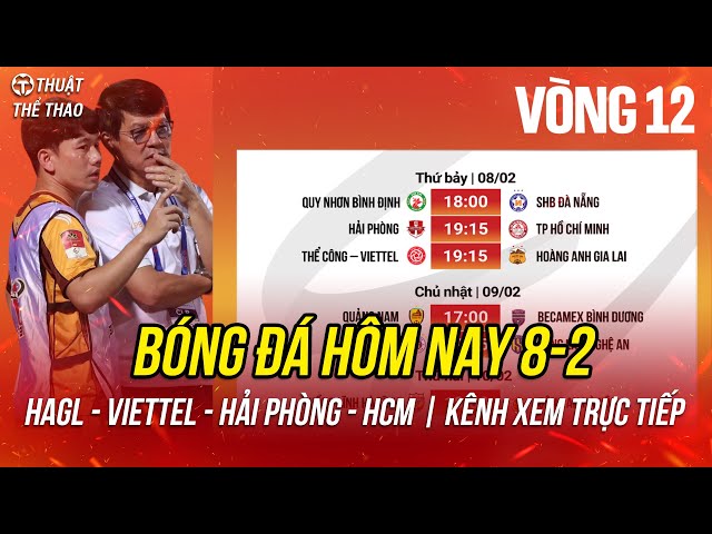 Lịch trực tiếp bóng đá hôm nay 8-2| Viettel vs HAGL, Hải Phòng vs TPHCM trực tiếp FPT Play