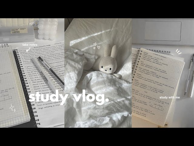 productive study vlog 📖㆐48 hours during finals season, study with me, skincare, hauls