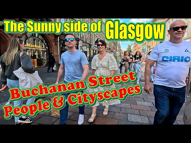 What happens in Glasgow when the sun comes out? ** City centre walk & People Watching **