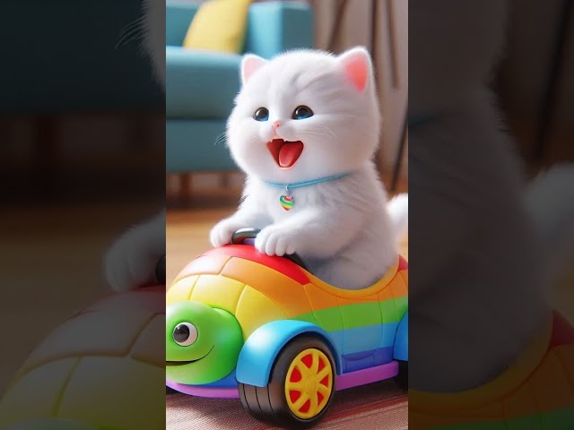 Cat Laughs Like a Snail Turns into "Turbo" #funny #kucing #cat #animation