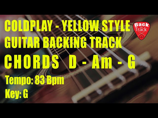 Slow Easy guitar backing track  -  83 Bpm KEY G -Coldplay style