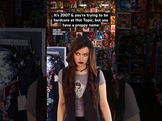 Being “hardcore” at Hot Topic in the #2000s, but your preppy name makes you a poser. #nostalgia #emo