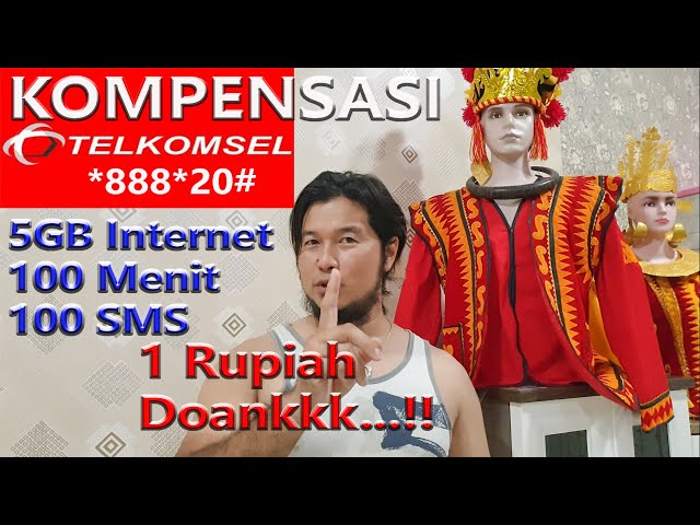 *888*20# ~ 1 Rupiah Dapat 5GB ~ 100 Menit & 100 SMS ~ Kompensasi TELKOMSEL ~ WongWenz