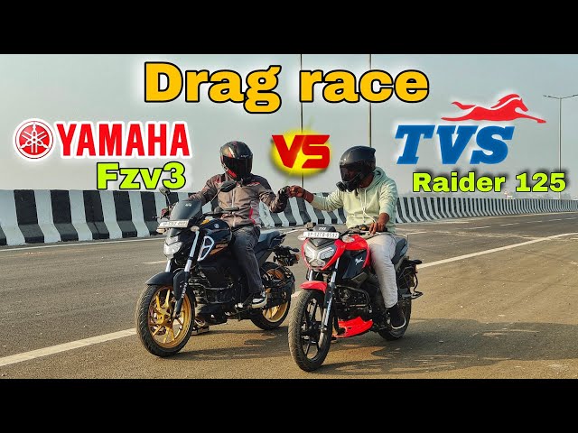 Yamaha FZV3 150cc Vs  TVS Raider 125cc  || DRAG RACE 🏁 || Unbelievable Result 😱 ||  #dragrace #race