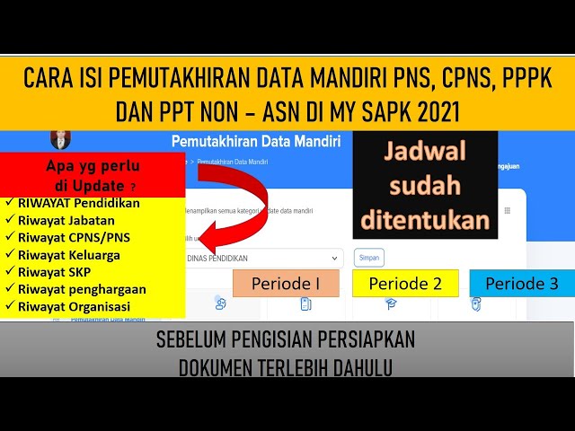 CARA MENGISI MY SAPK BKN UNTUK PEMUTAKHIRAN DATA MANDIRI PNS/PPPK 2021