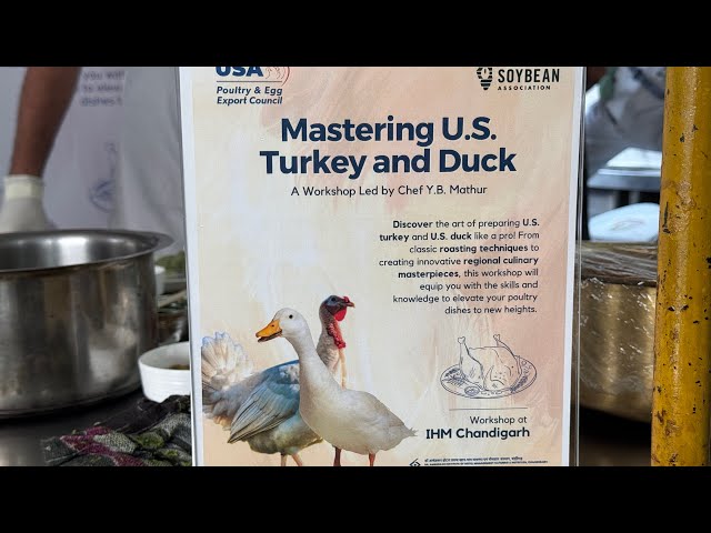 #US Duck and Turkey Culinary Demonstration#Chef Y B Mathur former senior executive Chef ITC#AIHM#