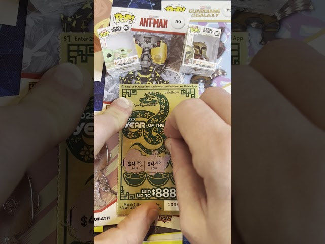 🐍 Year of the Snake: Unleashing Luck with CA lotto Scratchers! 🎉💰(Video 54) #scratchers  #lottery