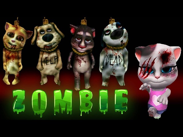 TODOS LOS AMIGOS MURIERON - My Talking Tom Friends - AMONG US ANGELA ZOMBIE TALKING TOM