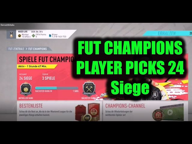 FUT CHAMPIONS PLAYER PICKS 24 Siege ! FIFA 20 ULTIMATE TEAM