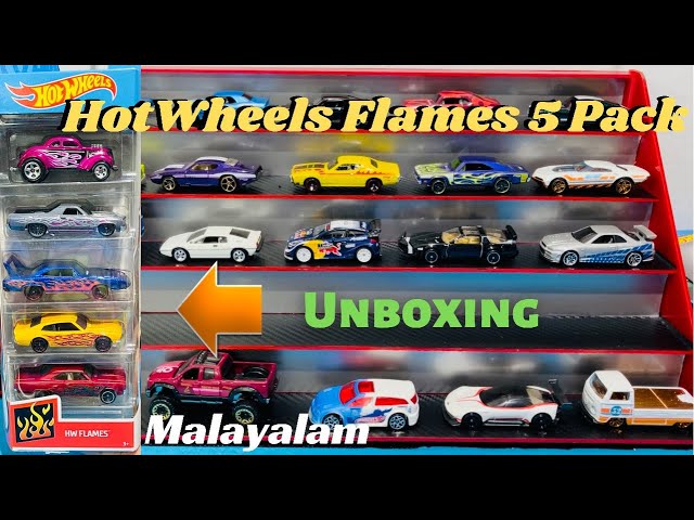 Hot Wheels Flames 5 Pack Car Unboxing Malayalam