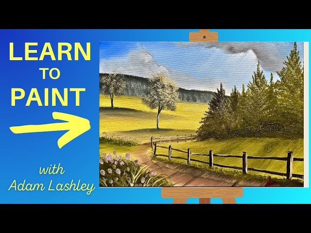 Paint with Adam | Country Road | Wet on Wet Oil Painting Tutorial