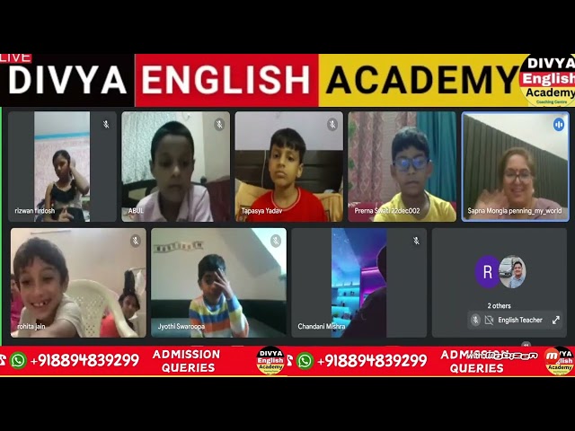 Kids Spoken English Online Class | 6 to 8 years old batch 2024 #divyaenglish