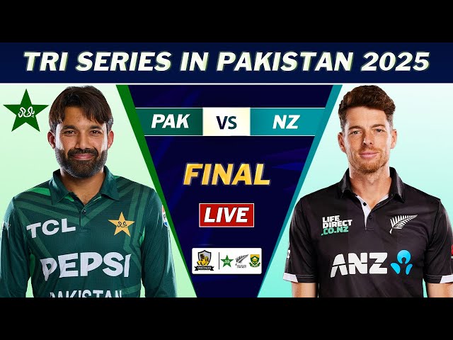 PAKISTAN vs NEW ZEALAND FINAL MATCH LIVE | PAK vs NZ TRI SERIES MATCH LIVE COMMENTARY | NZ 22 OV