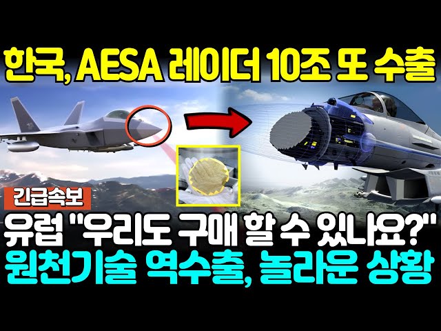 한국, KF-21 AESA 레이더 10조 또 수출! 원천기술 역수출 놀라운 상황!