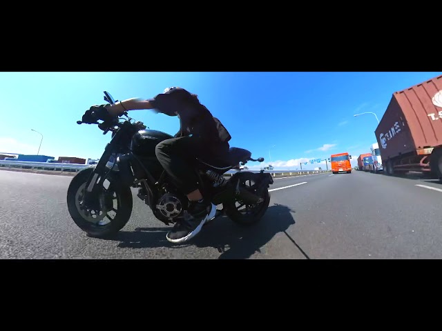 ducati scrambler tokyo driving at tokyogateblidge ASMR exhaust sound ドゥカティスクランブラーで東京ゲートブリッジをお散歩