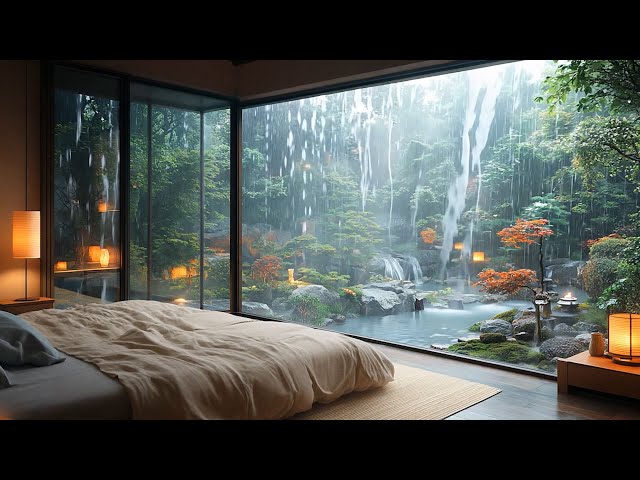 Soothing Rain Sounds by the Window🌧️Come Into Bed & Close Your Eyes to Feel the Rain😴Sleep Tightly