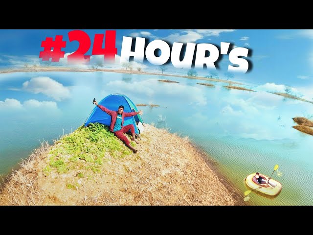 I Survived 24 Hours challenge On A Island 🏝️🥶 Alone //24 hours challenge