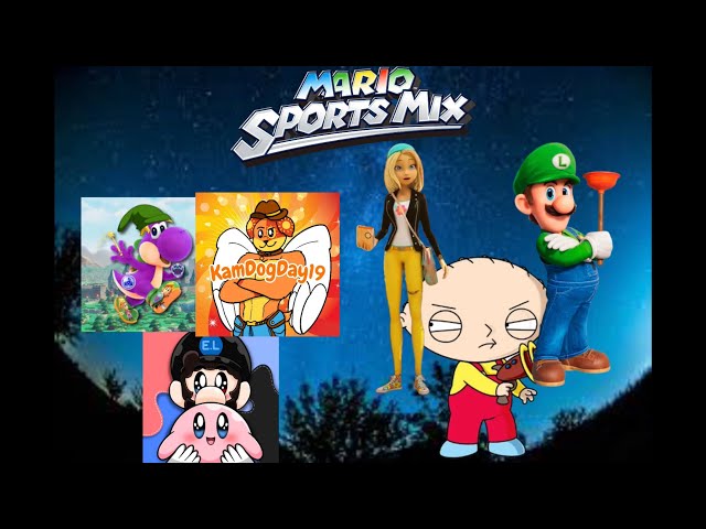 Mario sports mix volleyball EpicLuigi Kever and KamDog19 Vs Stewie Zoe and Luigi