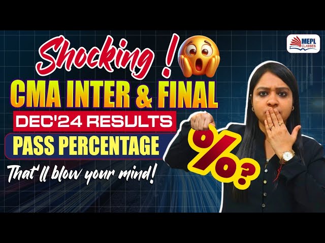 SHOCKING CMA Inter & Final Dec'24 Results | Pass Percentage Revealed | MEPL - Divya Agarwal