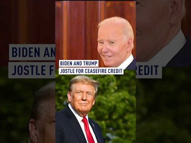 Biden and Trump jostle for ceasefire praise