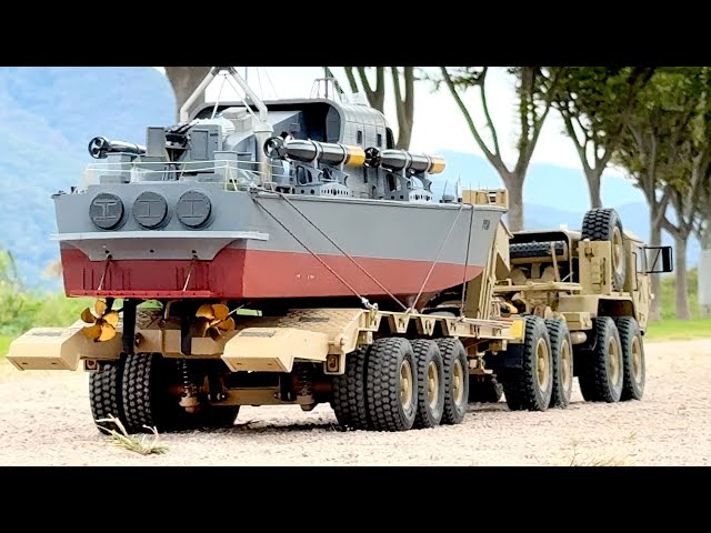 US Military Truck 8x8 HG-P802, HG-P806 Trailer, 1/32 RC British Vosper Torpedo Boat Perkasa