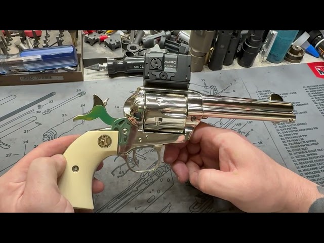 Colt Peacemaker SSA in Full Nickel with Ivory Stocks & ACRO