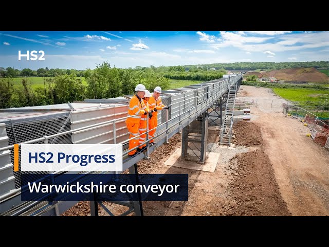 HS2 conveyor removes over 30,000 lorry journeys from Warwickshire roads