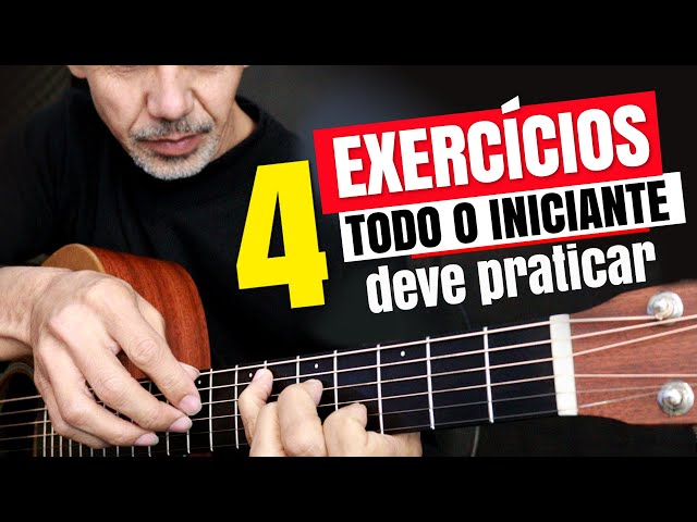 4 EXERCICIOS DIÁRIOS QUE TODO INICIANTE DEVE PRATICAR - Aula de violão completa - Sidimar Antunes