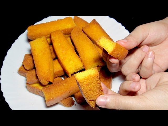 Cake Rusk - How to make Cake Rusk Recipe - Tea Time Recipe