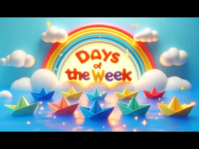 📅🚢 Days of the Week Song with Colorful Paper Boats | Fun & Relaxing Learning Video for Kids 🌈✨#fun