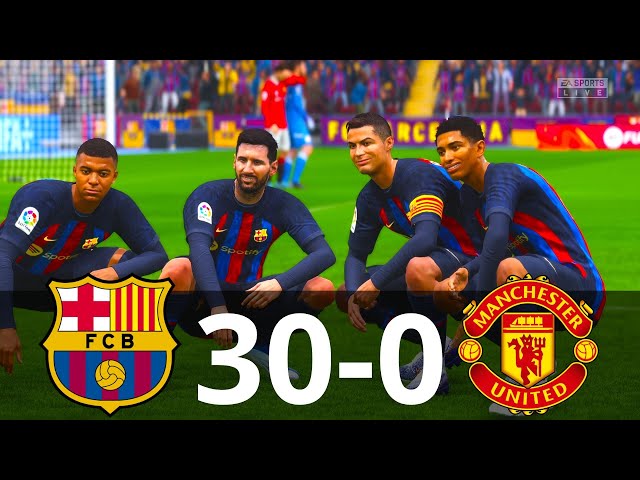 MESSI, RONALDO, MBAPPE, NEYMAR, ALL STARS | BARCELONA 30-0 MAN UNITED