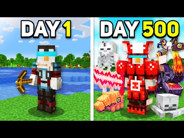 I Survived 500 Days in CRAZY CRAFT in Minecraft Hardcore!