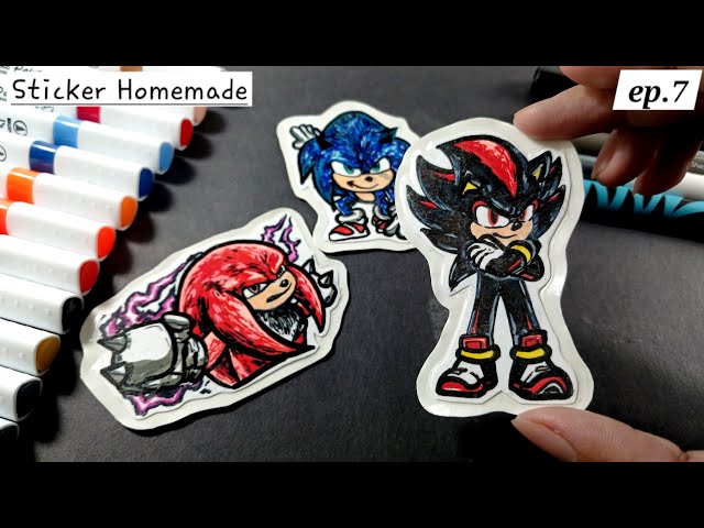 Sticker Sonic, Knuckles, Shadow homemade - Sonic The Hedgehog (ep.7)