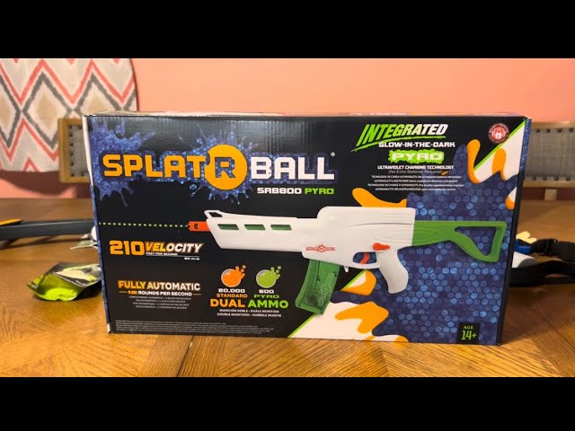 splatrball srb800 pyro- comparison, fps test and night tracer test- RC Cincy Extras