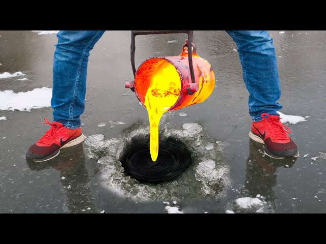 Lava VS Ice Hole Experiment