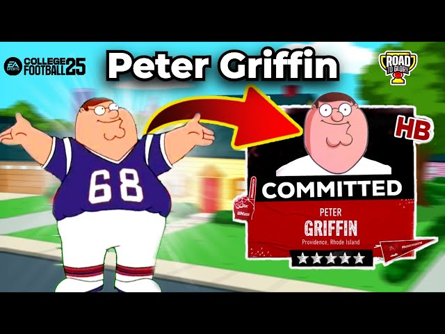 What if PETER GRIFFIN Played College Football?! (Road to Glory)