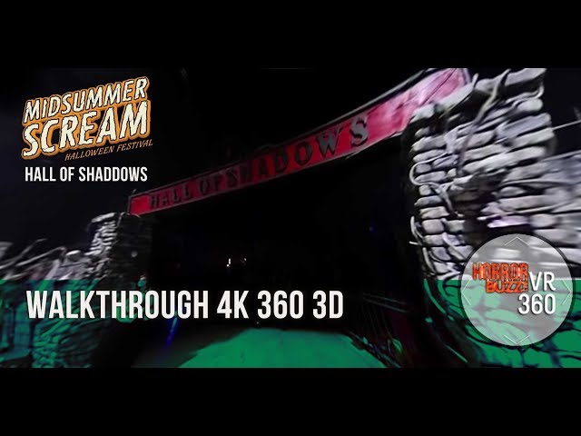 Midsummer Scream 2017 - Hall Of Shadows Walkthrough 4K 360 3D