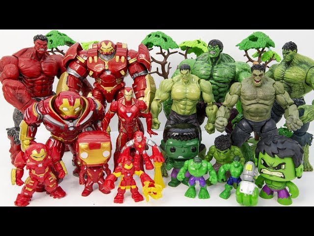 HULKBUSTER & IRON MAN vs HULK~ GO GO GO! Marvel HULK SMASH Collections Toy Battle #Toysplaytime