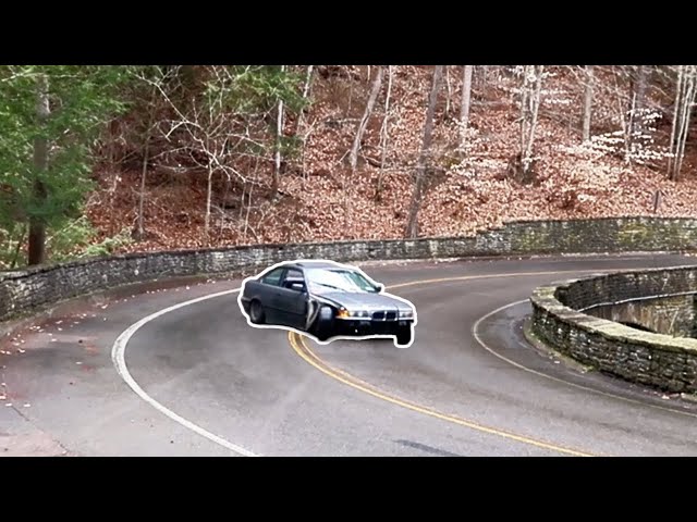 STREET DRIFTING MY BMW E36 IN THE MOUNTAINS!!