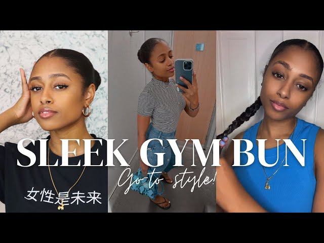 Let's get into this EASY protective Style | GO-TO GYM BUN aka exercise proof