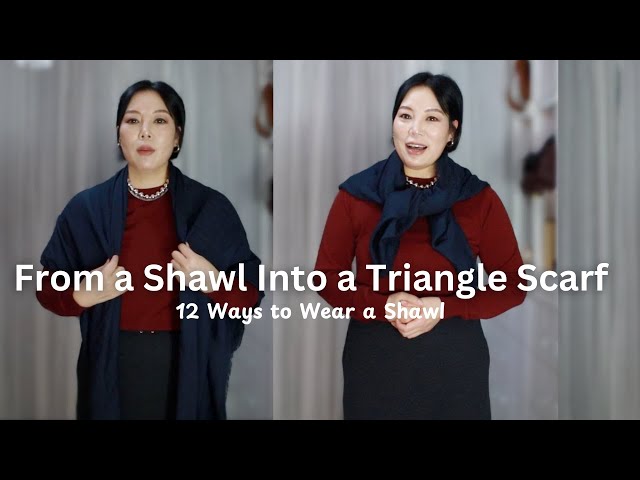 How To Customise a DIOR Shawl Into a Triangle Scarf | 12 Ways To Wear a Shawl | Sanecyndy