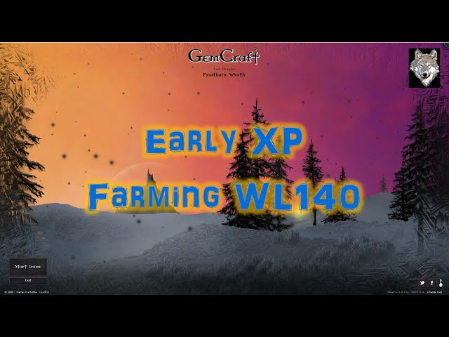 Gemcraft Frostborn Wrath Early XP Farming WL140