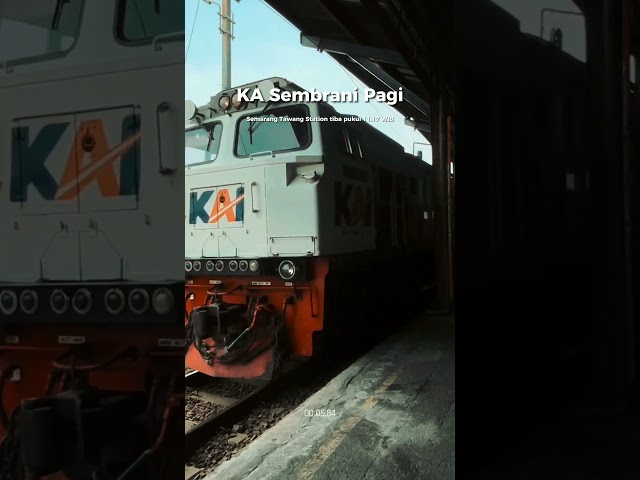 KA Sembrani Surabaya Pasar Turi - Gambir tiba di stasiun Semarang Tawang #kai #keretaapiindonesia