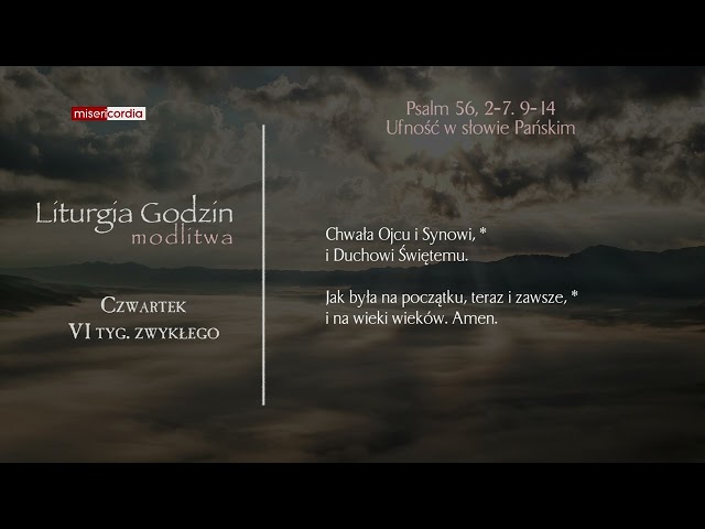 Liturgia Godzin | Modlitwa Południowa | Czwartek, VI tyg. zwykłego