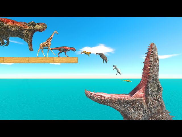 Mosassaurus Challenge - Eaten By T-Rex Or Falling Into Mosasaurs's Mouth