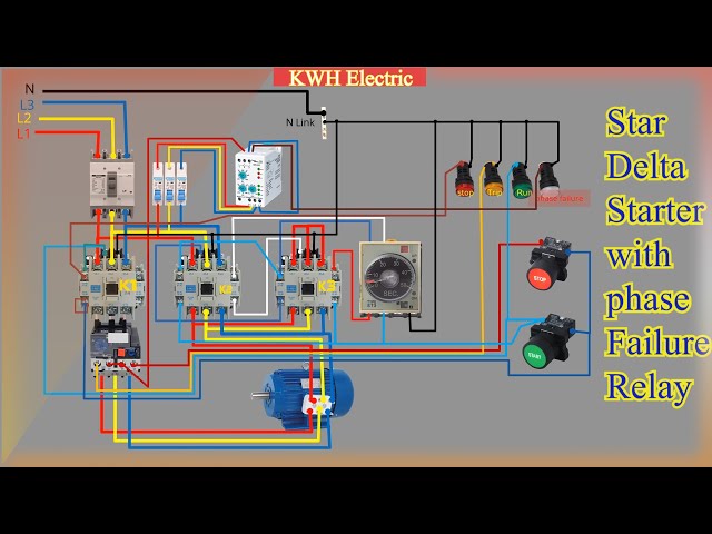 Motor Protection: Star Delta Starter with Phase Failure Relay Explained