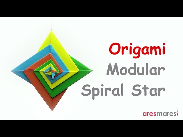 Origami Spiral Star (easy - modular)