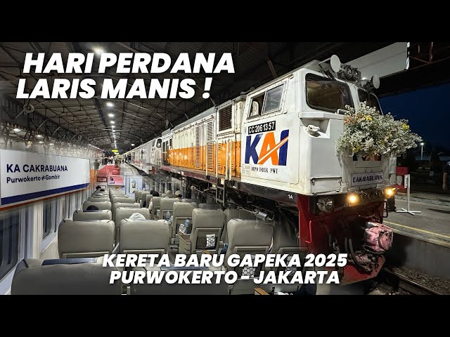 PERJALANAN PERDANA KA CAKRABUANA RAME PENUMPANG‼️Kereta Baru Purwokerto - Jakarta Angkatan Pagi