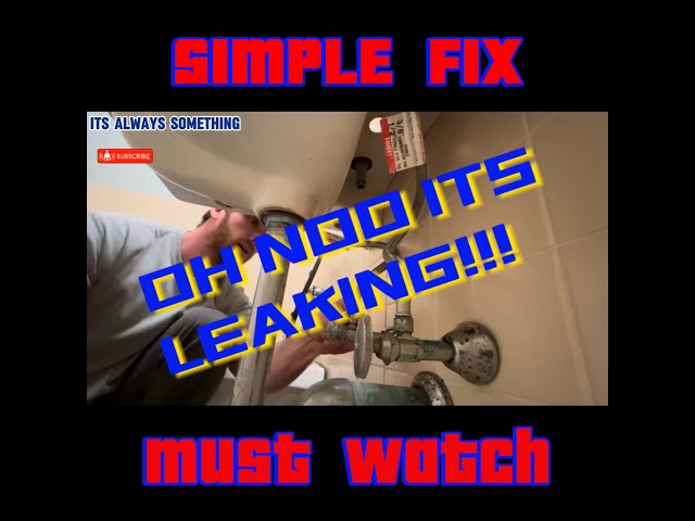 Sink water supply shut off repair #water #construction #fix #plumbing #help #fyp #YouTube #howto