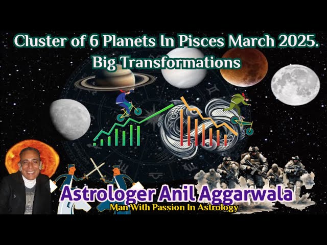 Cluster of 6 Planets In Pisces On March 2025 Effect On Stock markets And Geopolitical Situations